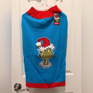 Pet Dog Sweater Knit Grinch Design Size EXTRA LARGE Nwt